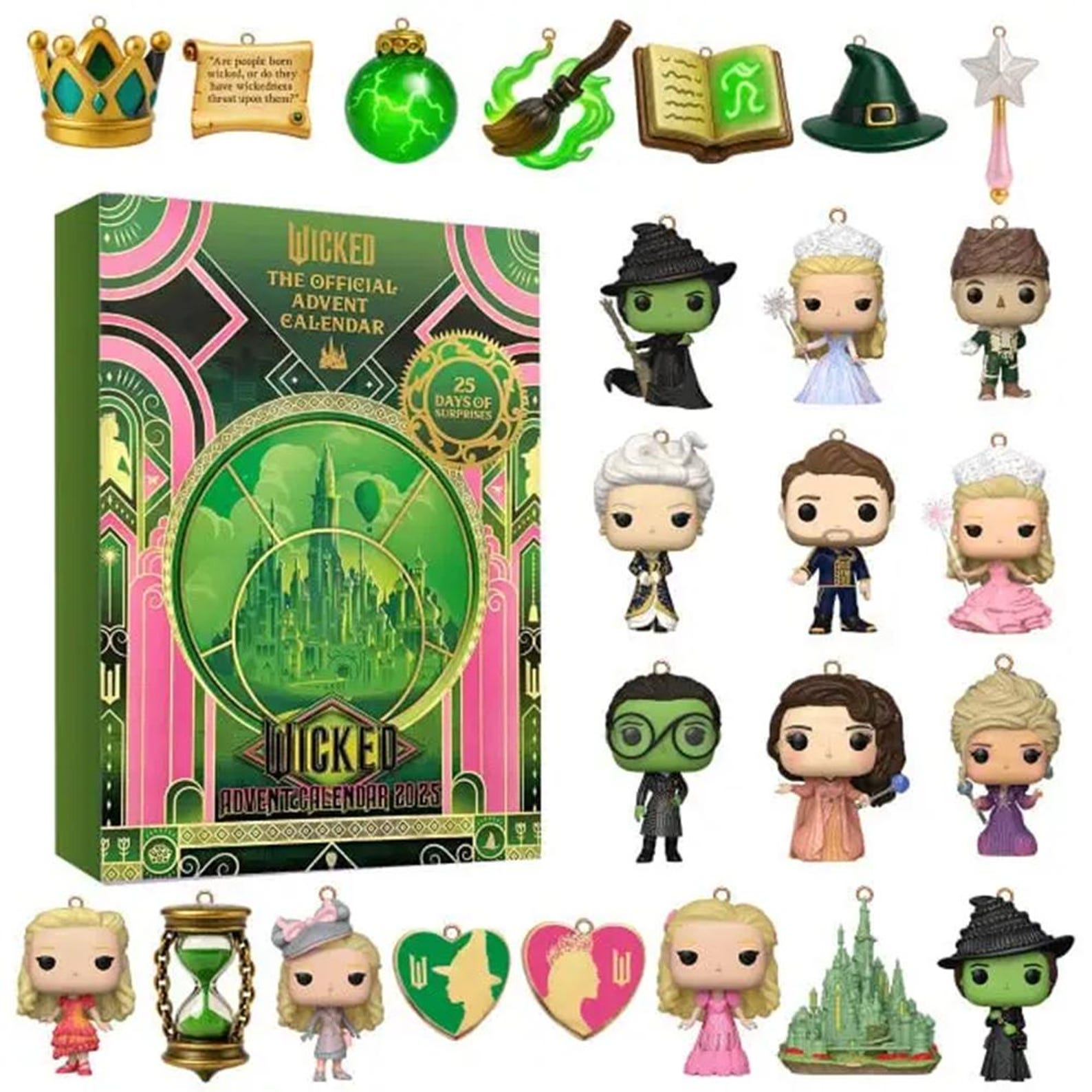Wicked Advent Calendar 2025, Wicked Broadway Musical Merch, 24 Days of Magical Surprises, Christmas Countdown, Xmas Gift for Wicked Fans