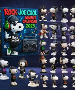 Joe Cool Rock Advent Calendar 2025, Snoopy Music Countdown Box, 24 Days Collectible Gift Set for Fans, Holiday Rock Decor