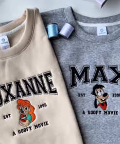 Alternative view of Max Roxanne Couple Embroidered Sweatshirt, Max and Roxanne Matching Embroidery Hoodie