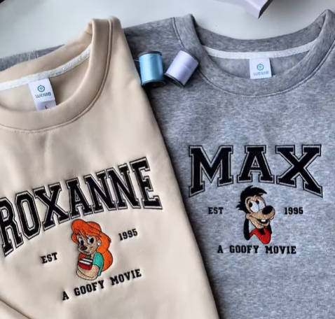 Max Roxanne Couple Embroidered Sweatshirt, Max and Roxanne Matching Embroidery Hoodie - Image 2