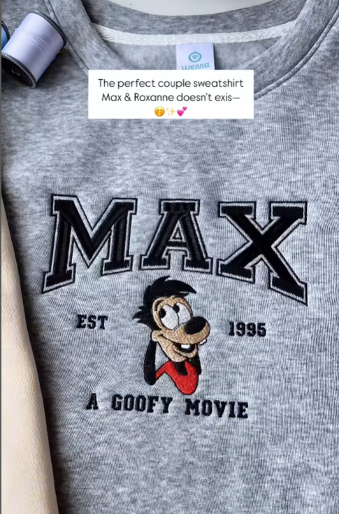 Max Roxanne Couple Embroidered Sweatshirt, Max and Roxanne Matching Embroidery Hoodie - Image 3