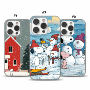Winter Snow Scene snoopy Phone Case Watercolor Snowy Landscape Cover