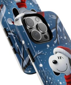 Alternative view of Phone Case, Winter Snoopy Tough Case - Holiday Gift for Dog Lovers, Cute Christmas Dog