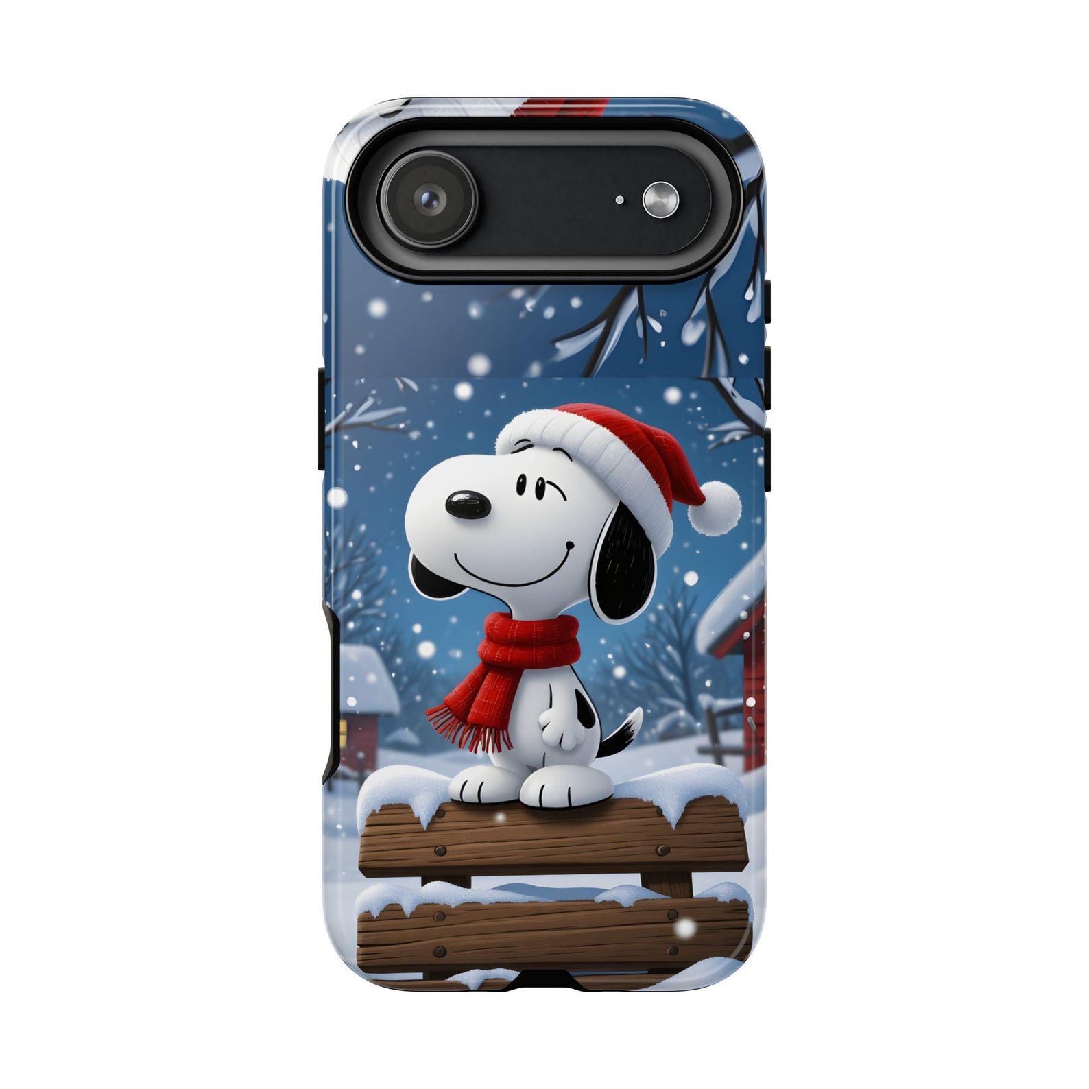 Phone Case, Winter Snoopy Tough Case - Holiday Gift for Dog Lovers, Cute Christmas Dog - Image 4