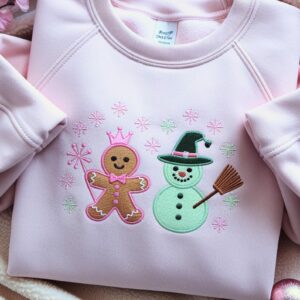 Christmas Wicked Embroidered Sweatshirt, Wicked For Good Embroidered Shirt, Bestie Gifts, Changed For Good Wicked Shirt, Gingerbread Snowman