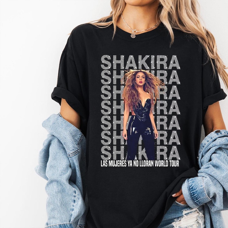 Las Mujeres Ya No Lloran World Tour Shirt, Shakira 2025 Concert Shirt, LMYNL, Shakira Fan Shirt - Image 2