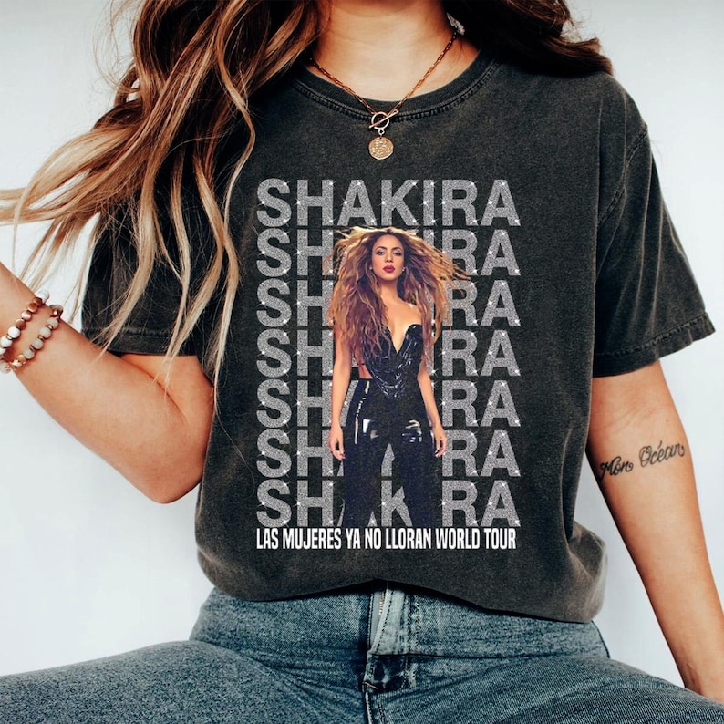 Las Mujeres Ya No Lloran World Tour Shirt, Shakira 2025 Concert Shirt, LMYNL, Shakira Fan Shirt