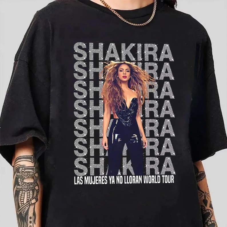 Las Mujeres Ya No Lloran World Tour Shirt, Shakira 2025 Concert Shirt, LMYNL, Shakira Fan Shirt - Image 4