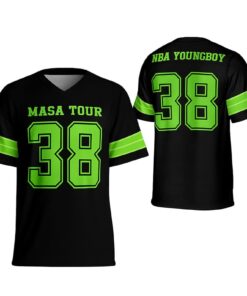 NBA Youngboy Masa Football Jersey, Rap Hip Hop Music Jersey, Vintage Style Jersey