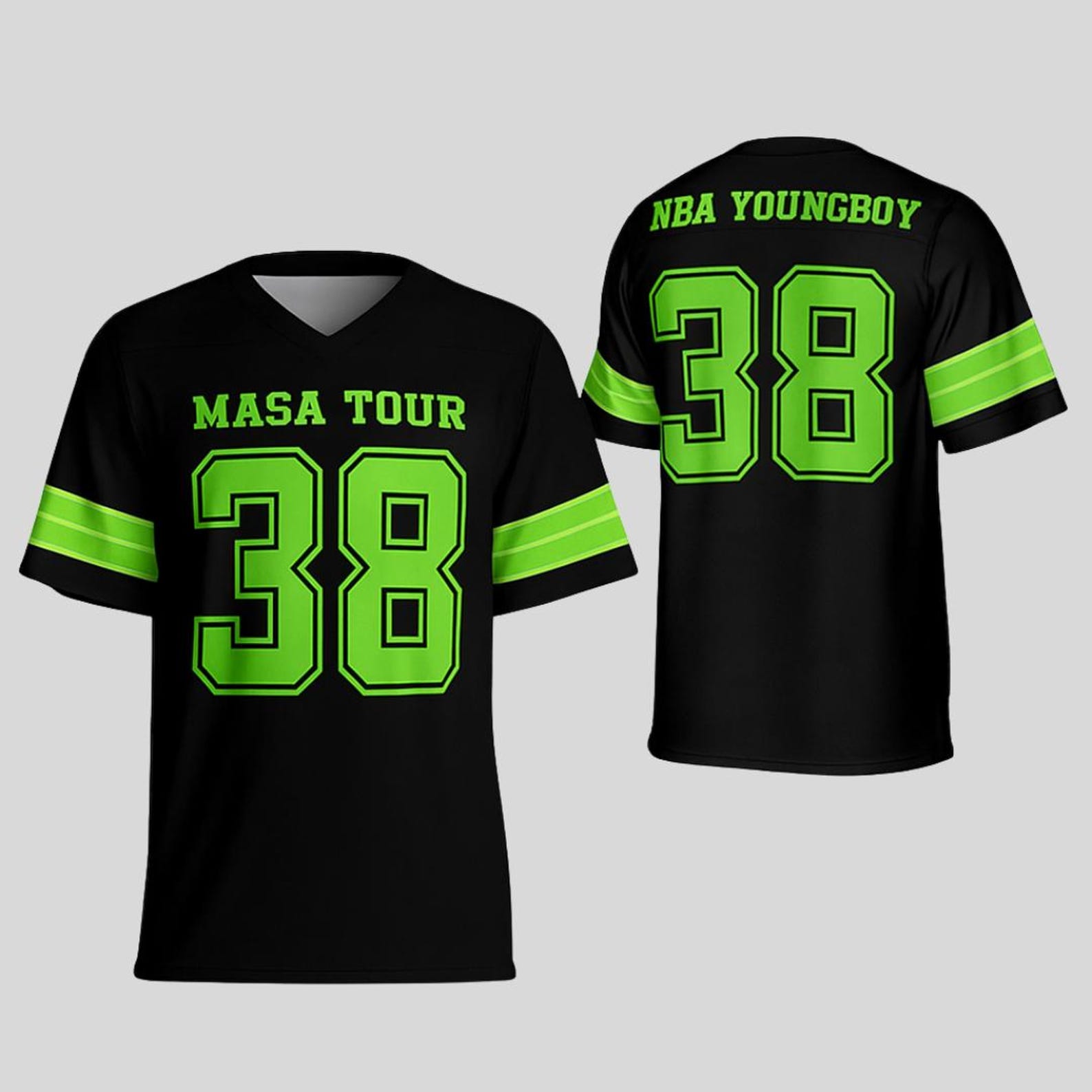 NBA Youngboy Masa Football Jersey, Rap Hip Hop Music Jersey, Vintage Style Jersey - Image 2