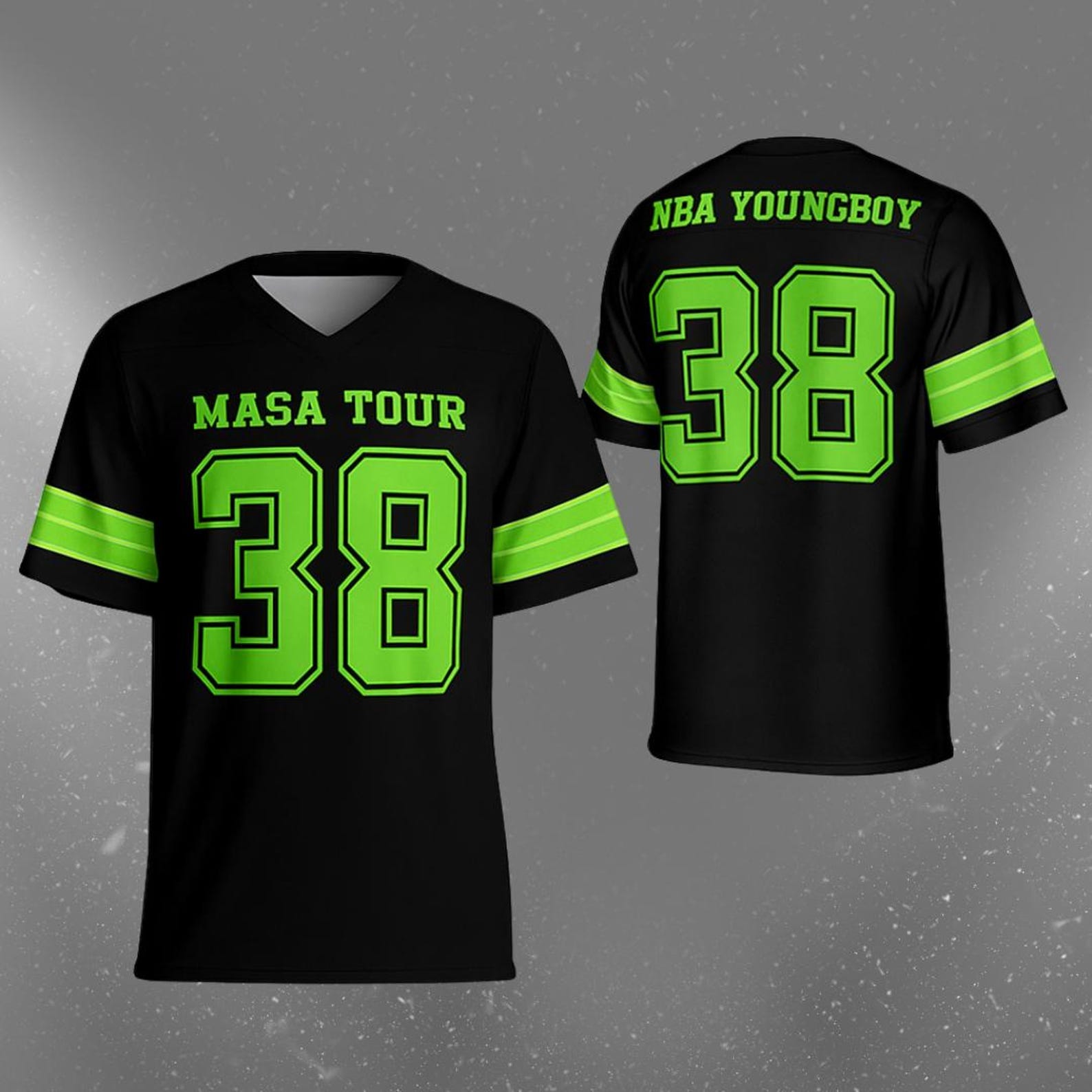 NBA Youngboy Masa Football Jersey, Rap Hip Hop Music Jersey, Vintage Style Jersey - Image 3