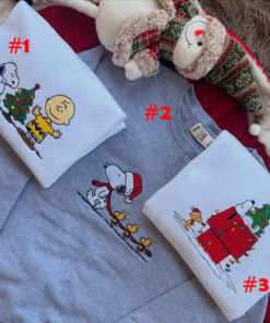 Embroidered Snoopy Sweatshirt, Peanuts Embroidery Crewneck, Embroidered Vintage Snoopy Pullover Hoodie
