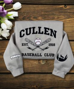 Alternative view of Twilight Hoodie,Cullen Baseball Club Sweatshirt, Vampire Fang Embroidered Shirt, Team Edward Team Jacob Sweater,Cullen Family Baseball Shirt