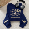 Twilight Hoodie,Cullen Baseball Club Sweatshirt, Vampire Fang Embroidered Shirt, Team Edward Team Jacob Sweater,Cullen Family Baseball Shirt