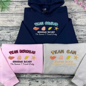 The Summer I Turned Pretty Embroidery Sweatshirt, Team Conrad, Team Jeremiah, Team Cam Shirt