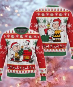 Funny Snoopy House Christmas Sweater, Cartoon Boy Puppy Xmas Sweatshirt, Classic Holiday Character Crewneck, Retro Dog Lover Gift