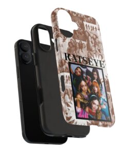 Alternative view of Katseye Tough Phone Case, Brown Black White Katseye Group Design, Protective Case for Phones, iPhone Samsung Pixel, Gift for Him Her