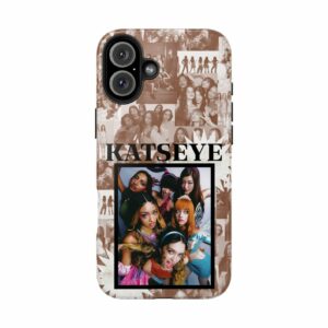 Katseye Tough Phone Case, Brown Black White Katseye Group Design, Protective Case for Phones, iPhone Samsung Pixel, Gift for Him Her
