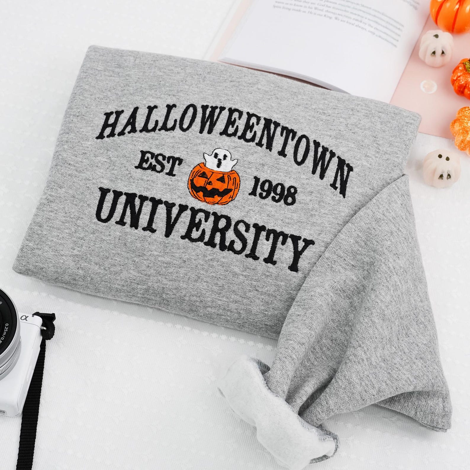 Halloweentown Est 1998 Sweatshirt, Embroidered Halloweentown Shirt, Pumkin Sweatshirt