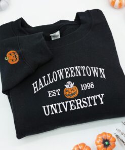 Alternative view of Halloweentown Est 1998 Sweatshirt, Embroidered Halloweentown Shirt, Pumkin Sweatshirt