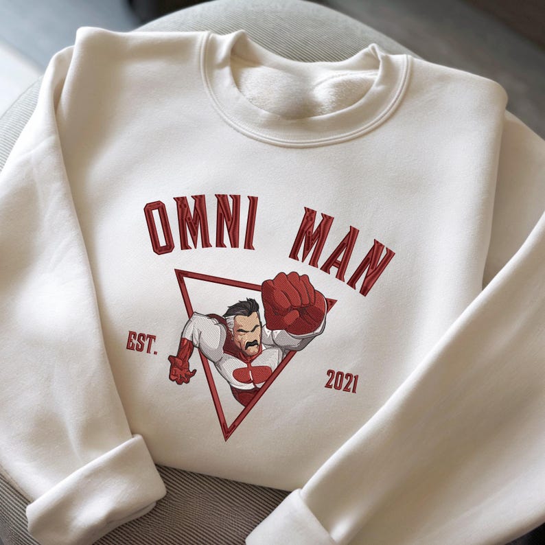 Invincble Characters Comic Embroidered Sweatshirt, Studio Hero Movie Shirt, Hero University, Hero Movie Fan Gift - Image 3