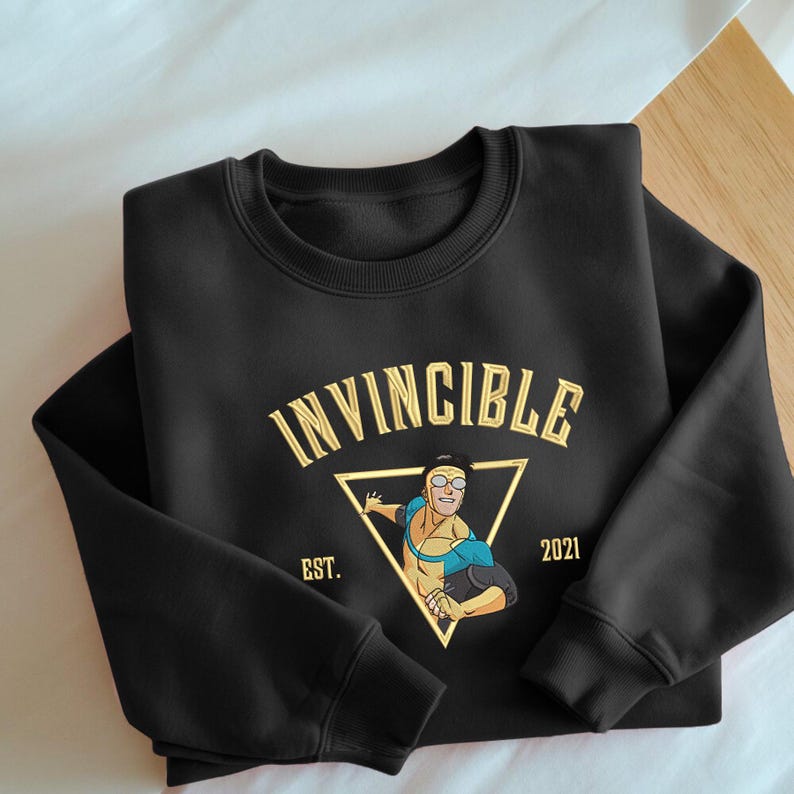 Invincble Characters Comic Embroidered Sweatshirt, Studio Hero Movie Shirt, Hero University, Hero Movie Fan Gift - Image 4