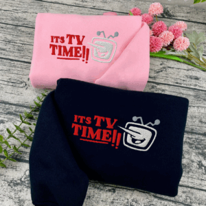 Tenna Deltarune Chapter3 'ITS TV TIME!' Embroidered Sweatshirt