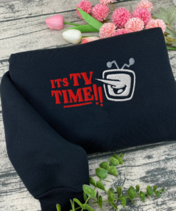 Alternative view of Tenna Deltarune Chapter3 'ITS TV TIME!' Embroidered Sweatshirt