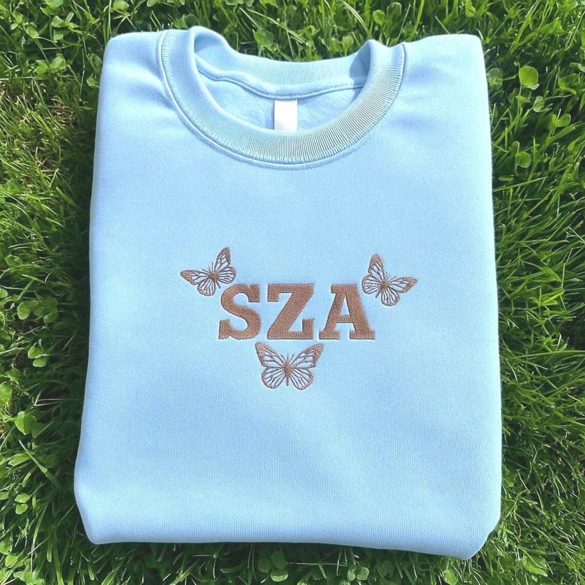 SZA Butterfly Embroidered Sweatshirt - Image 2