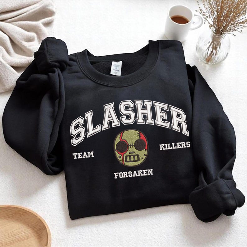 Forsaken Shirt Characters Embroidered Sweatshirt, Video Game Lover, Team Coolkidd Shirt, Slasher - Image 4