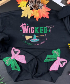 Alternative view of Wicked Changed for Good embroidered Sweatshirt, Wicked Fan Gift Sweatshirt, Defy Gravity Sweatshirt, Wizard of Oz Sweatshirt