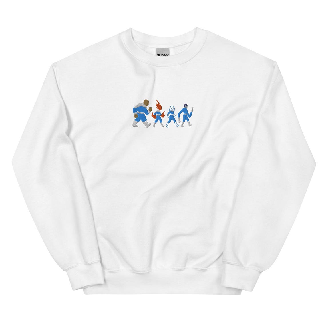 Fantastic Four Embroidery Sweatshirt, Embroidered F4 The First Family, First Step on Abbey Road Unisex Sweatshirt
