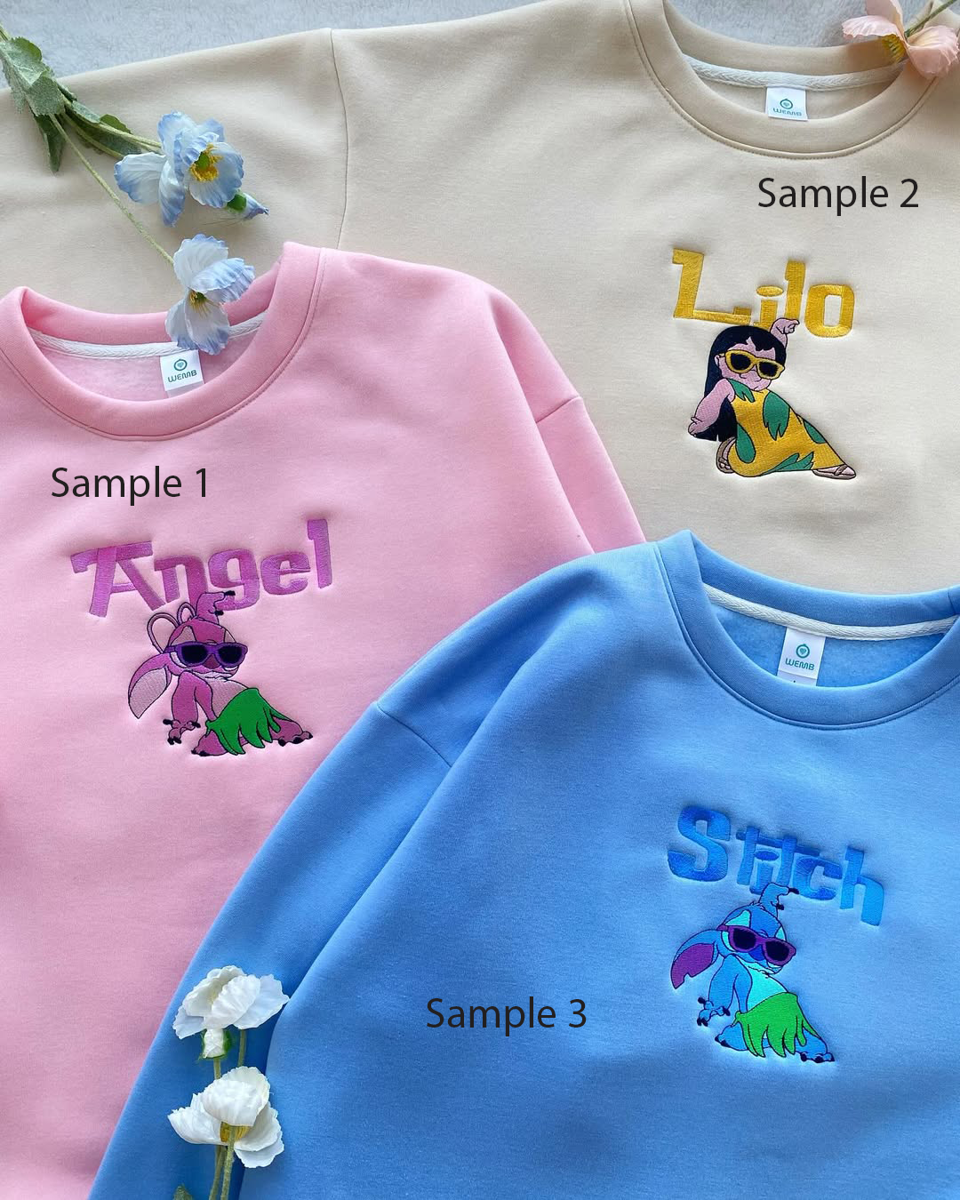 Lilo and Stitch Dancing Hawaii Aloha Embroidered Sweatshirt, Funny Stitch Disney Summer shirt, Walt Disney World, Disneyland Family Trip