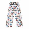 White Christmas Pajama Pants - Women’s - Holiday Lounge Wear, Vintage Film Fan Gift