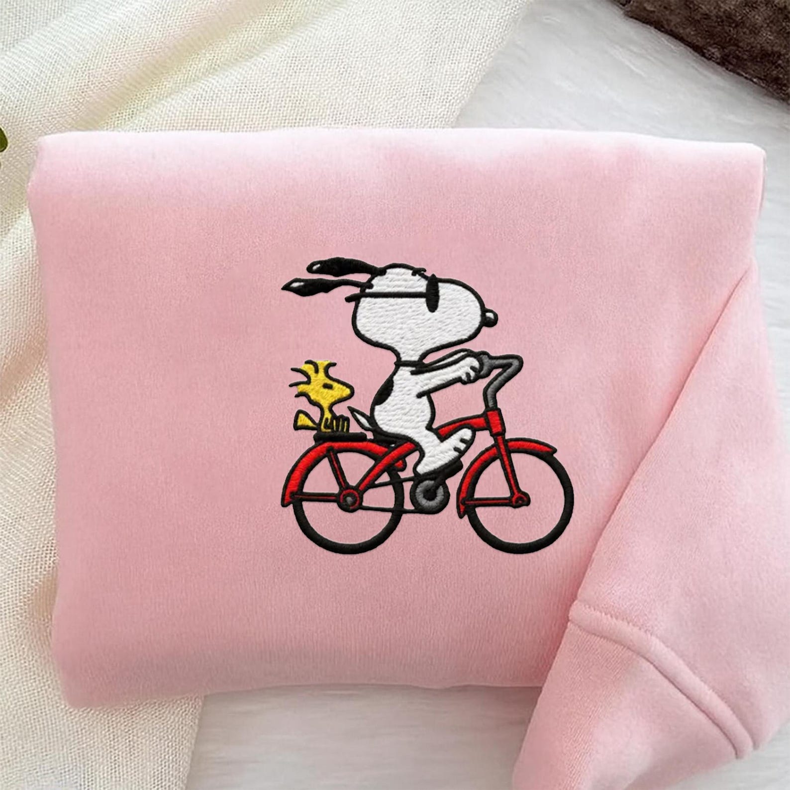 Christmas Snoopy Embroidered Sweatshirt, Christmas Cartoon Dog Shirt, Holiday Season Shirt