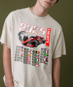 Alternative view of Formula One 2025 Season T-Shirt, Race Weekend Formula 1, Circuit Map Merch, F1 Race Day Shirt, Formula 1 Gifts Women Men, F1