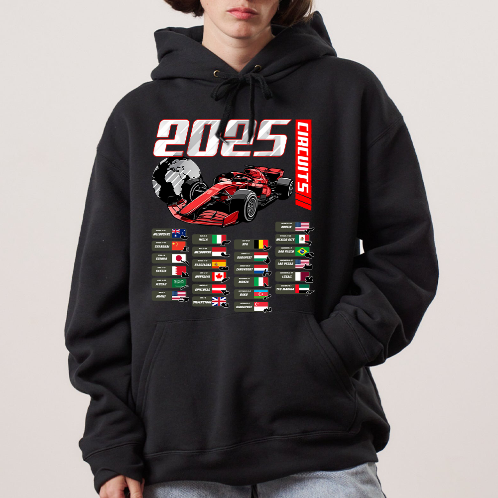 Formula One 2025 Season T-Shirt, Race Weekend Formula 1, Circuit Map Merch, F1 Race Day Shirt, Formula 1 Gifts Women Men, F1 - Image 3