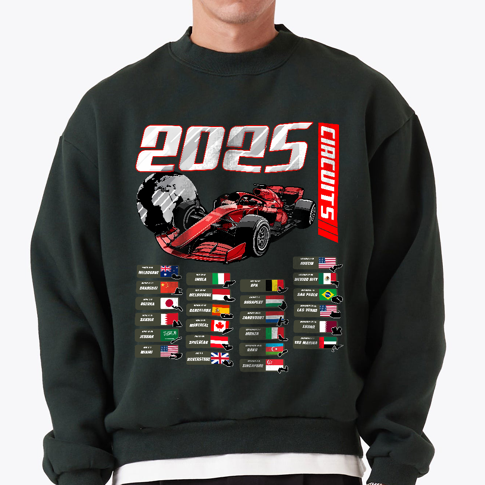 Formula One 2025 Season T-Shirt, Race Weekend Formula 1, Circuit Map Merch, F1 Race Day Shirt, Formula 1 Gifts Women Men, F1 - Image 5