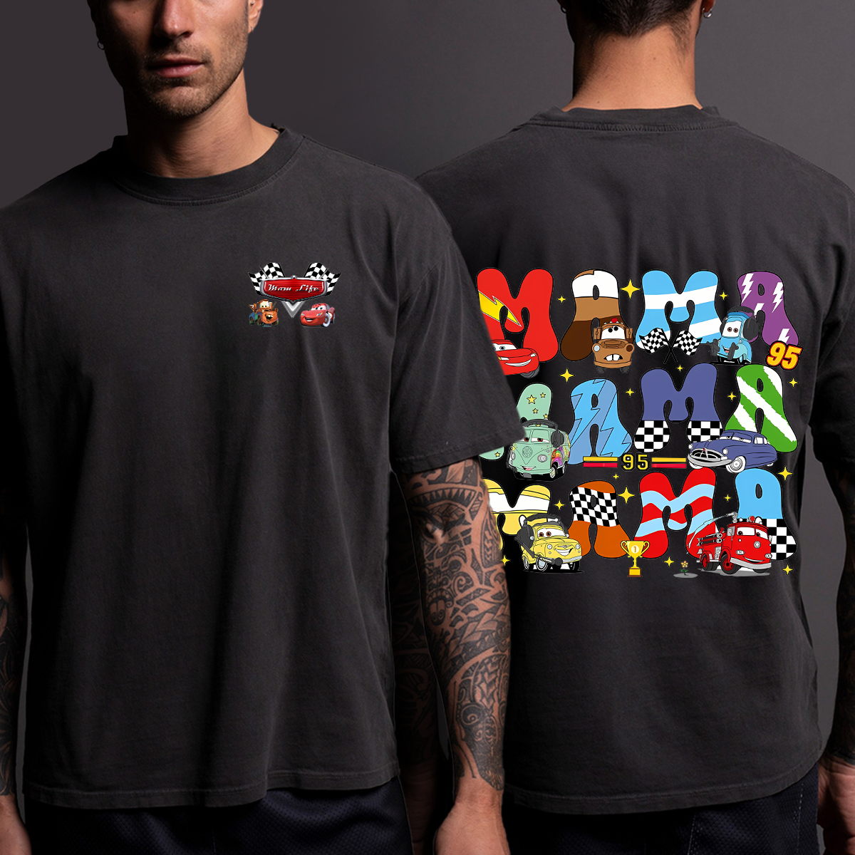 Disney Pixar Cars Mama Shirt, Mom Life lightning mcqueen Shirt, Disney Mom Shirt, Mother Day Shirt - Image 2