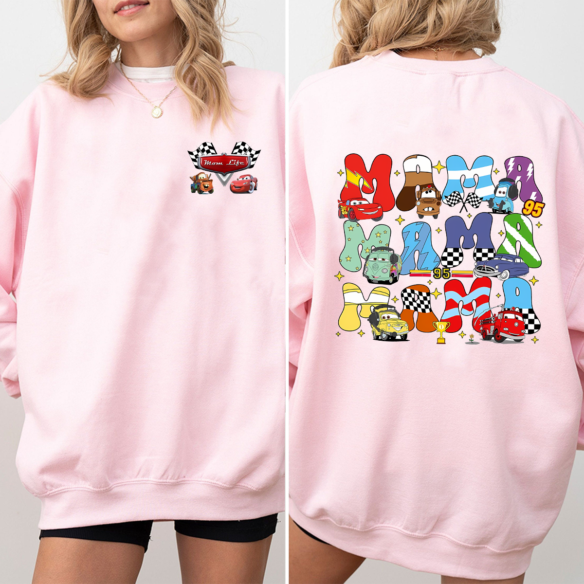 Disney Pixar Cars Mama Shirt, Mom Life lightning mcqueen Shirt, Disney Mom Shirt, Mother Day Shirt - Image 3