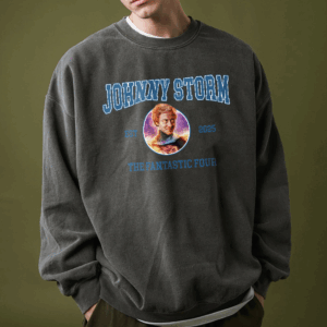 Alternative view of Johnny Storm Human Torch Fantastic Four Marvel Shirt, Superhero shirt, The Fantastic Four First Steps Shirt, Fantastic Four Shirt