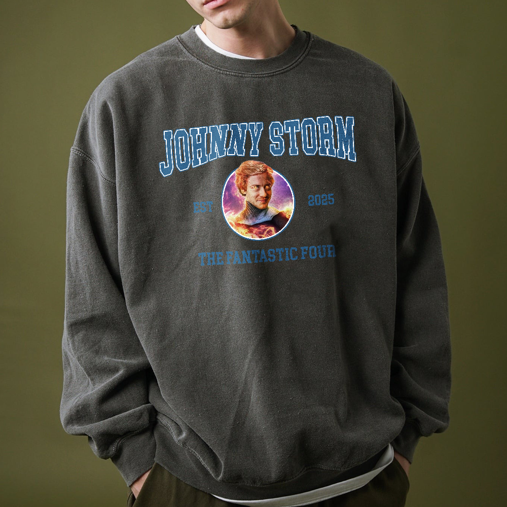 Johnny Storm Human Torch Fantastic Four Marvel Shirt, Superhero shirt, The Fantastic Four First Steps Shirt, Fantastic Four Shirt - Image 2