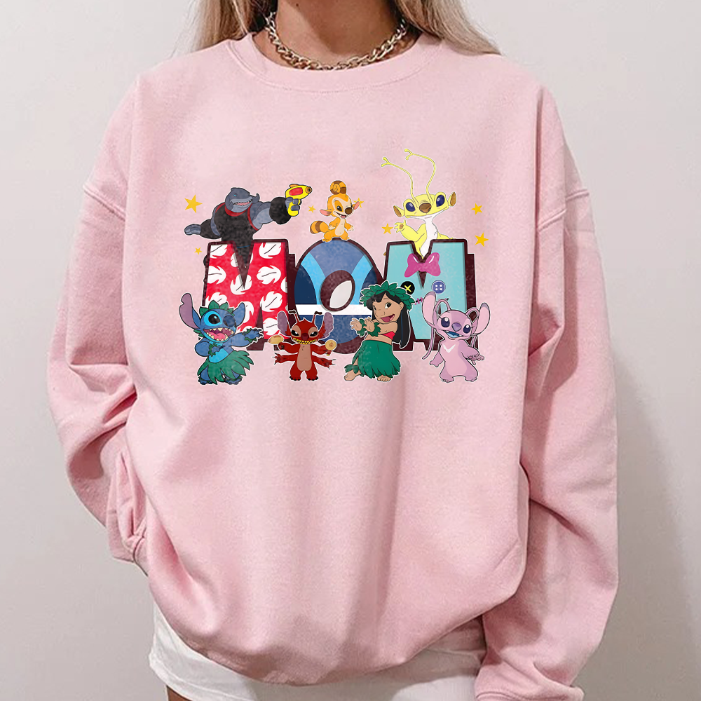 Stitch and Lilo Mom Shirt, Mama Stitch Crewneck, Disney Mom Shirt, Mother's Day Shirt, Mom Life Shirt, Disney Vacation Shirt For Mama - Image 2
