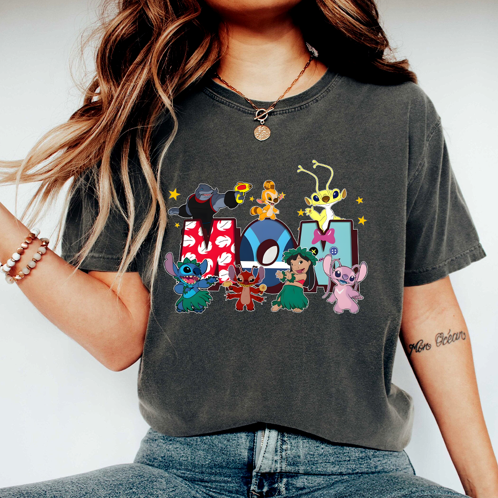 Stitch and Lilo Mom Shirt, Mama Stitch Crewneck, Disney Mom Shirt, Mother's Day Shirt, Mom Life Shirt, Disney Vacation Shirt For Mama - Image 4