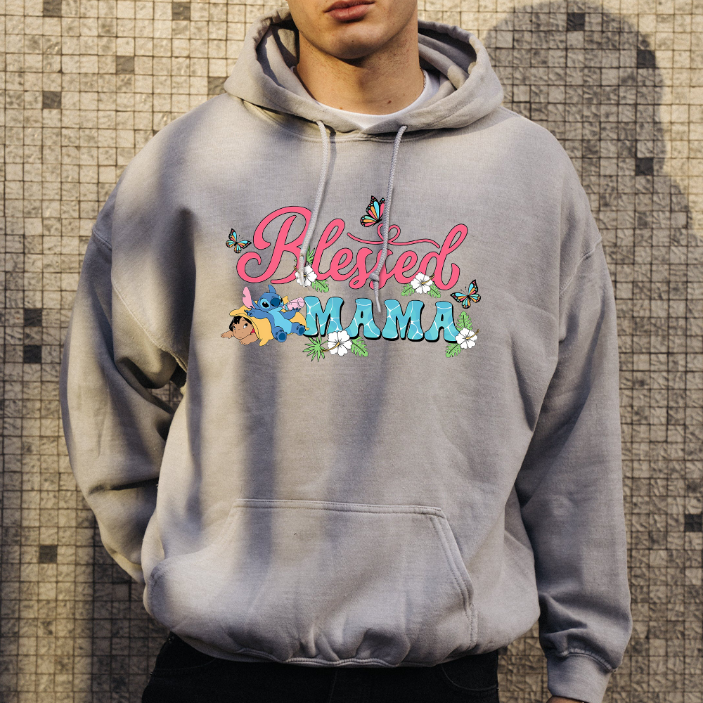 Lilo and Stitch Mama Sweatshirt, Mother's Day Sweatshirt, Stitch Angel Mom Sweater, Disney Mom Shirt, Disney Trip Gift For Mama, Mom Gift - Image 2