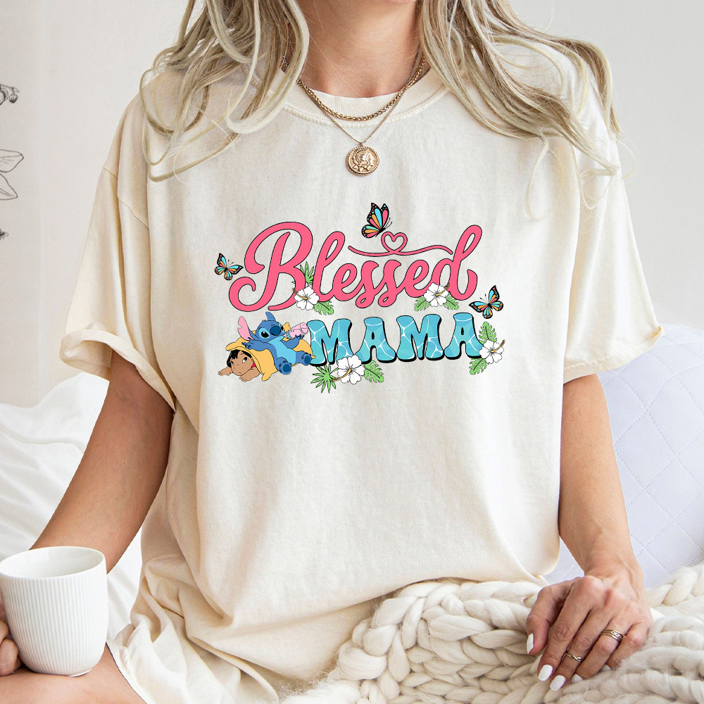 Lilo and Stitch Mama Sweatshirt, Mother's Day Sweatshirt, Stitch Angel Mom Sweater, Disney Mom Shirt, Disney Trip Gift For Mama, Mom Gift