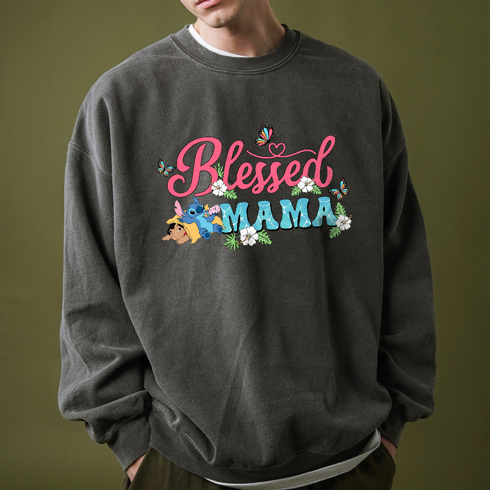 Lilo and Stitch Mama Sweatshirt, Mother's Day Sweatshirt, Stitch Angel Mom Sweater, Disney Mom Shirt, Disney Trip Gift For Mama, Mom Gift - Image 4