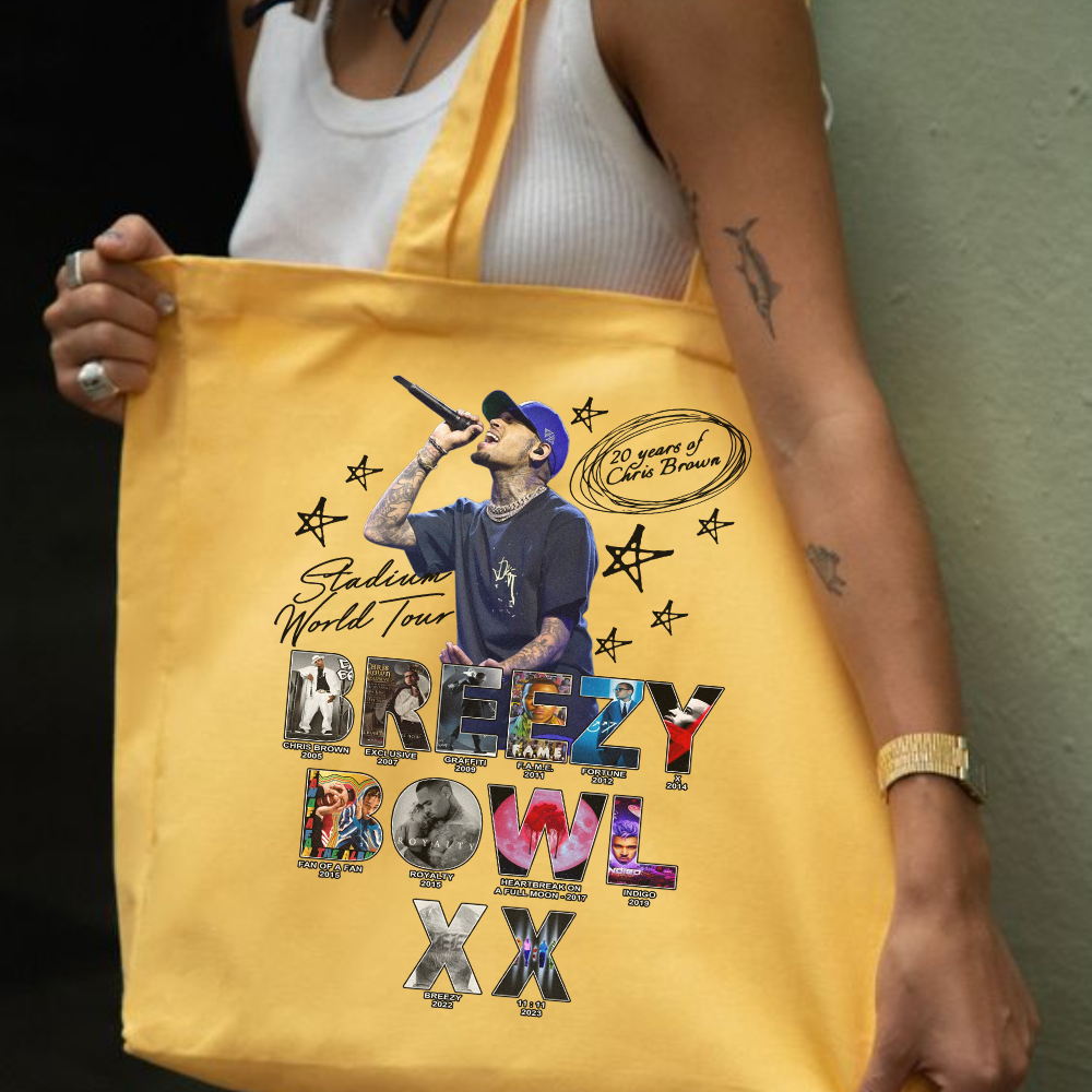 Chris Brown Breezy Bowl Tour Tote Bag - Image 4