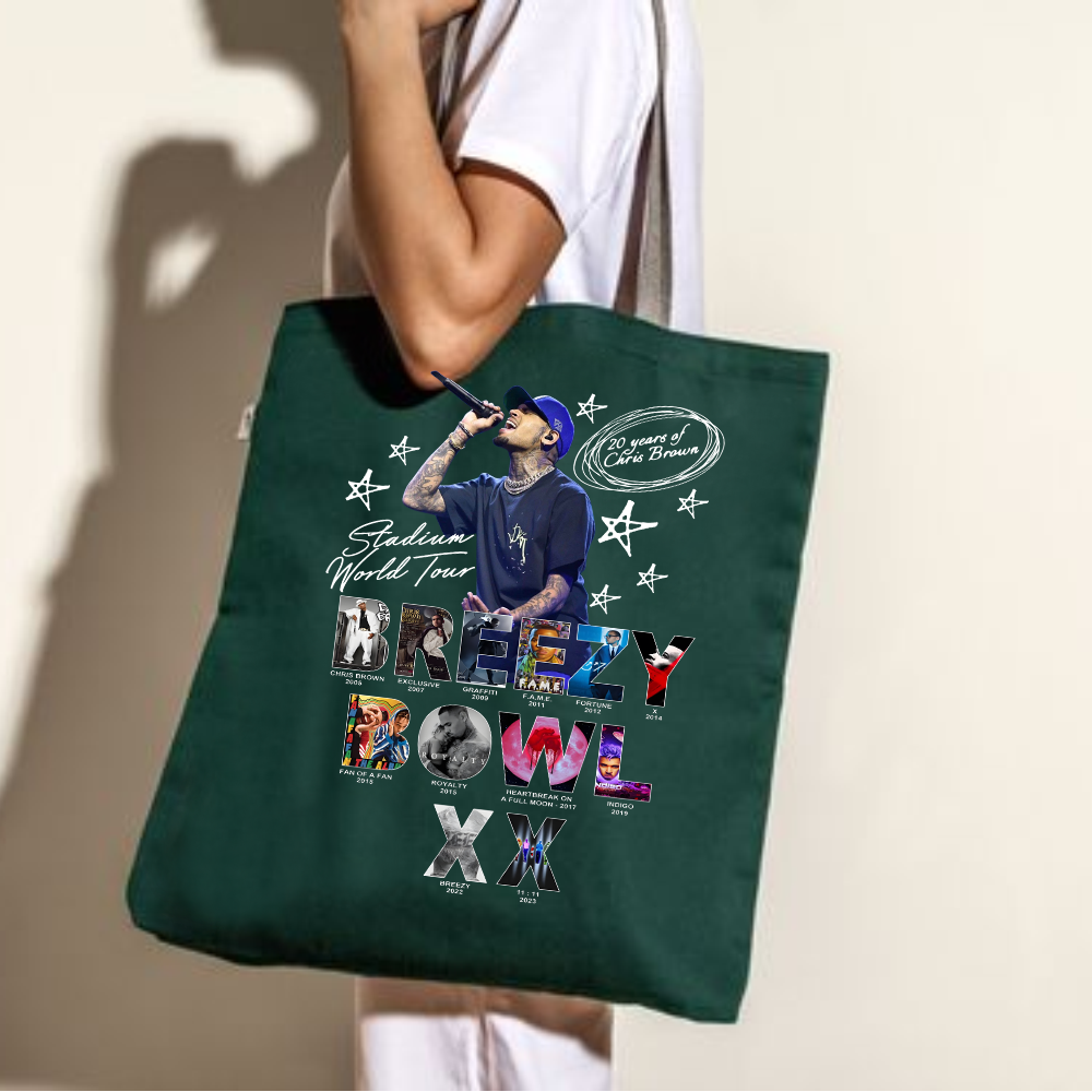 Chris Brown Breezy Bowl Tour Tote Bag - Image 5