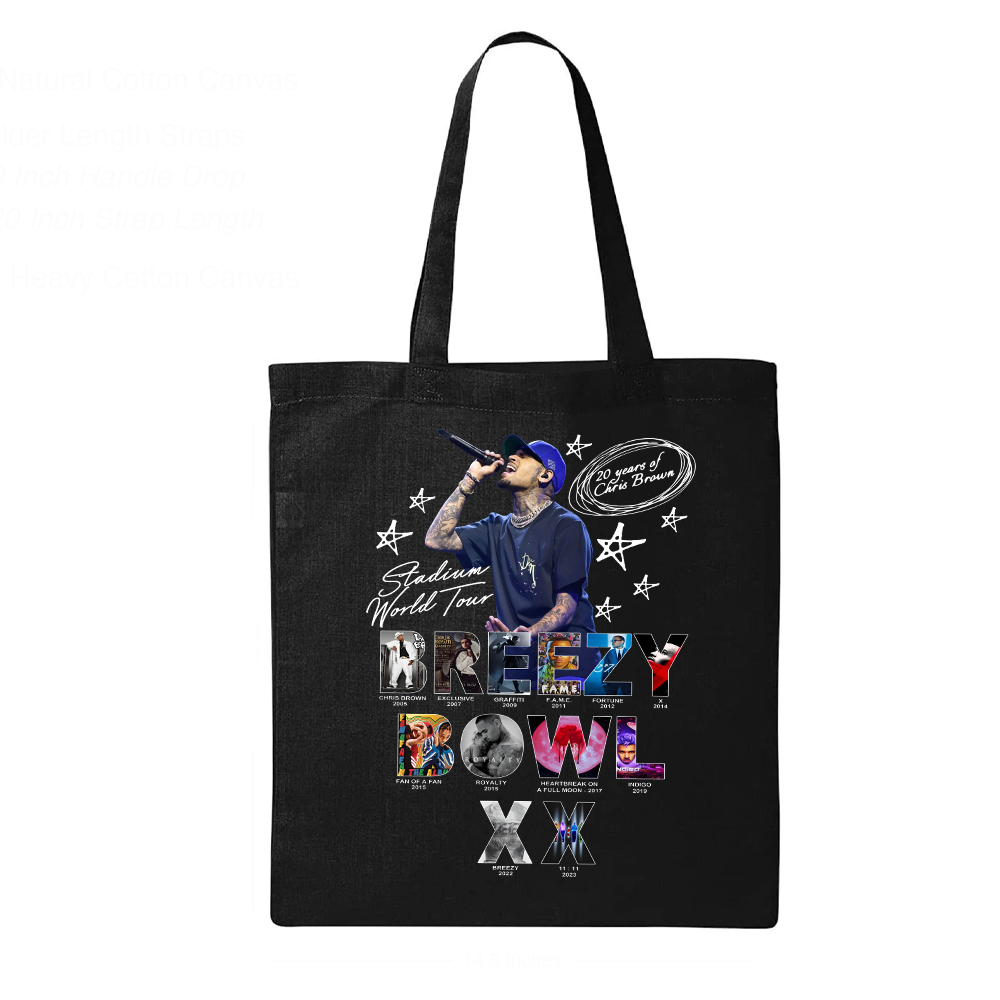 Chris Brown Breezy Bowl Tour Tote Bag - Image 7